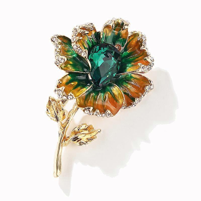 Krystalglas blomsterbroche