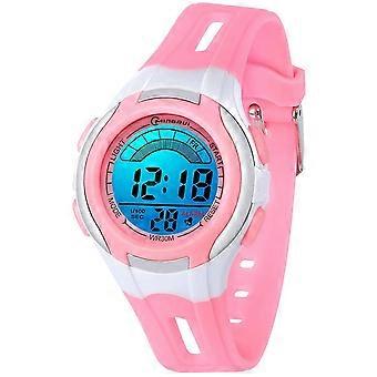 Kids Digital Watch For Girls Boys,7 Colors Flashing Waterproof Wrist Watches For Child Sport Outdoor