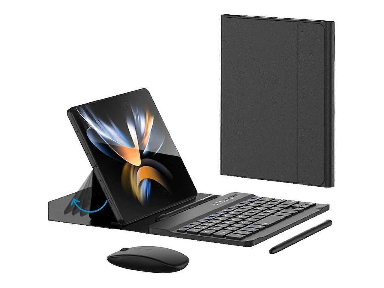 Wireless Keyboard Case with Mouse Combo for Samsung Galaxy Z Fold 5, Fold 4, Fold 3, Fold 2, Google Pixel Fold, Portable Magnetic Bluetooth Keyboard w