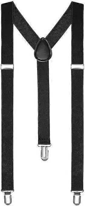 One Size Fully Adjustable Y Shaped Braces/Suspenders with Clips