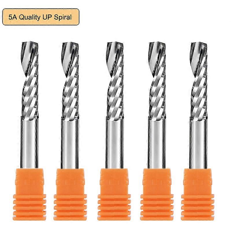 10PcsLot 5A Top Quality Single Flute UP Spiral Milling Cutter CNC Carbide Router Bit For Acrylic PVC MDF Wood