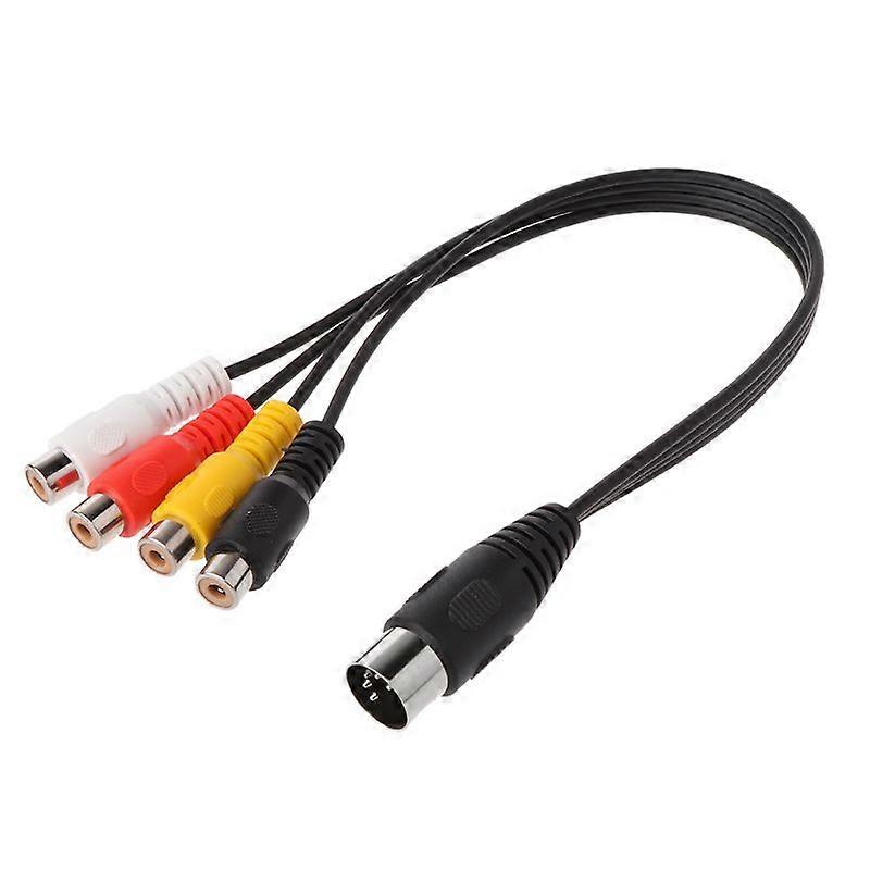 5 Pin Male Din Plug to 4 x RCA Phono Male Plugs Audio Cable 1.2m