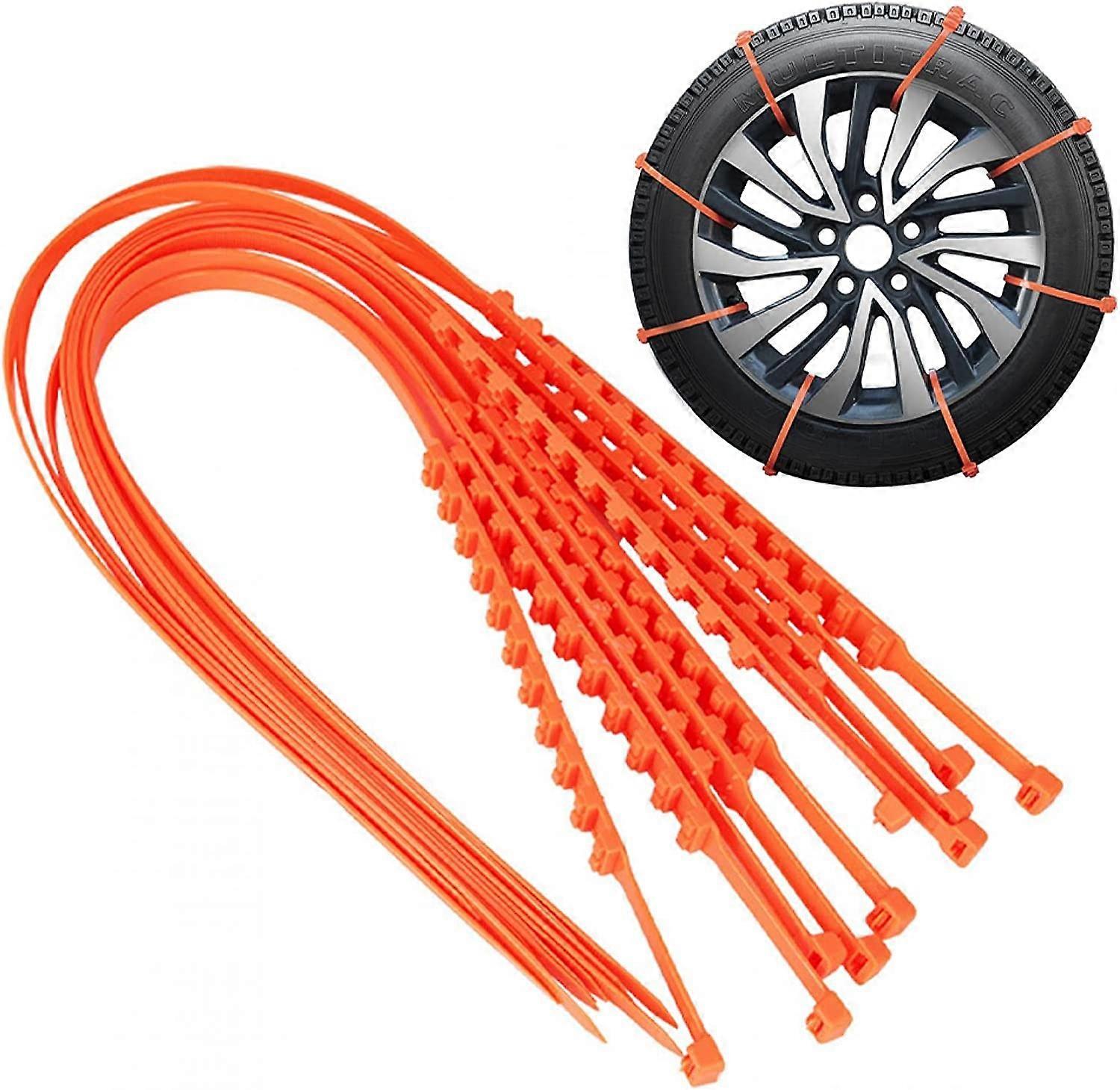 10pcs/Pack Snow Chains for Car Pickup Truck SUV, Snow Tire Chains Passenger Snow Security Tire Chain