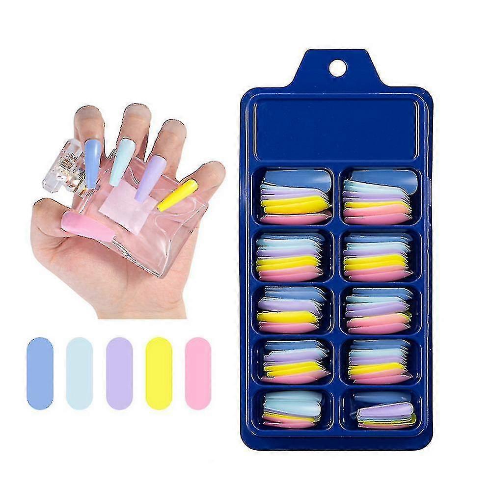 200 Extra Long Press On Nails Artificial False Nails-c