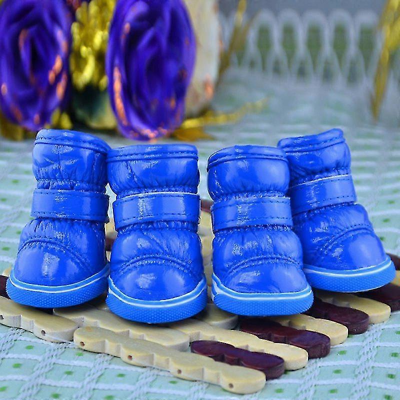 4 pçs / set Sapatos de Inverno para Cães de Estimação Botas de Neve Quentes À Prova D'Água Sapatos para Cães Pequenos Para Chihuahua-MXBC