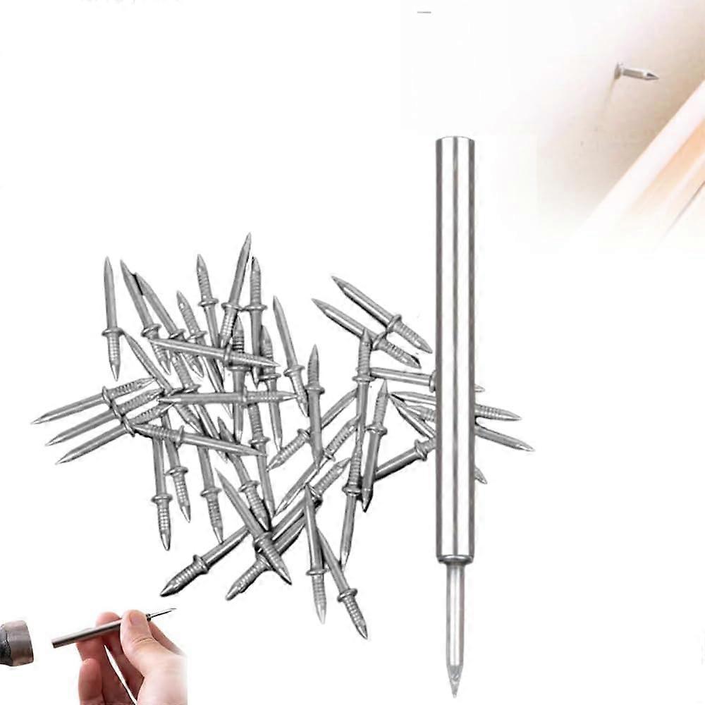 100pcs Headed Nails,Skirting Line Without Marks Nail, Invisible Security Screws