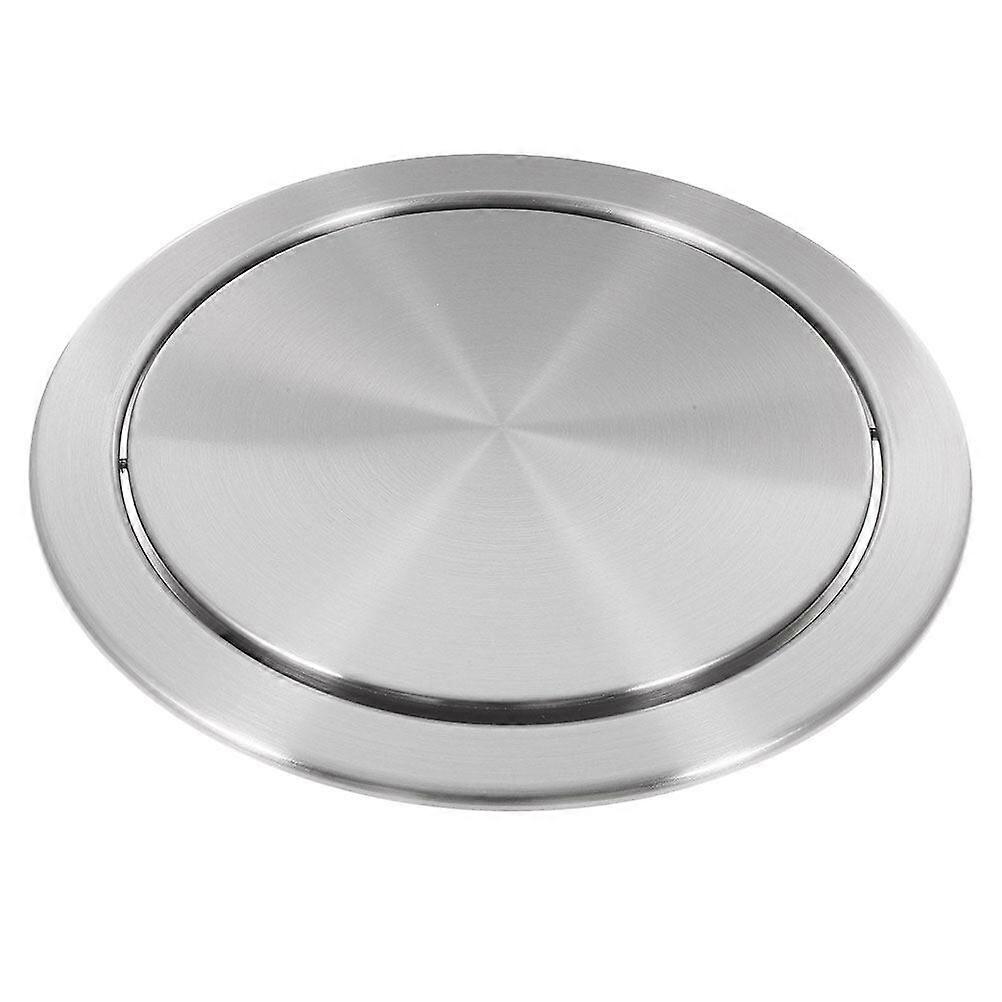 Stainless Steel Kitchen Garbage Can Grommet Swing Lid Trash Can Lid Flap Lid