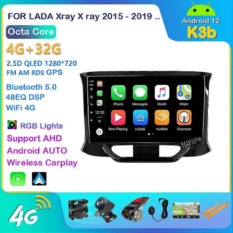Android 12 Car Radio for LADA X Ray Xray 2015 - 2019 Multimedia Player 2 Din Navigation GPS Carplay No 2din 2 din dvd
