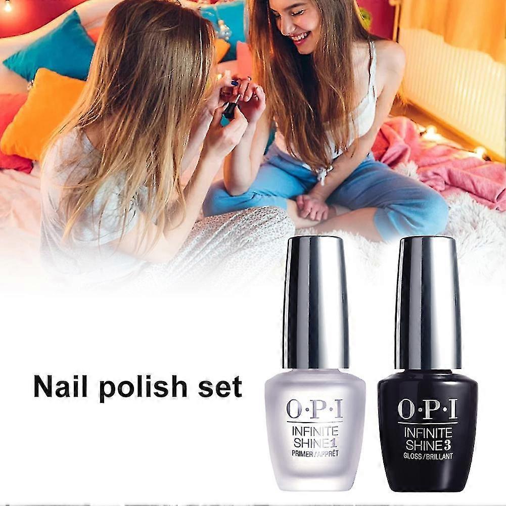2pcs Quick Drying Essential Uv Led Nail Polisher Primer Set 15ml Top