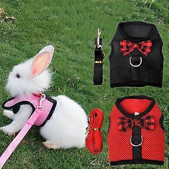 3 Pieces Guinea Pig Clothes Baby Ferret Rats Hamster Soft Mesh Harness Leash Vest Set For Guinea Pigs, Hamster, Ferret, Rabbit, Chinchilla