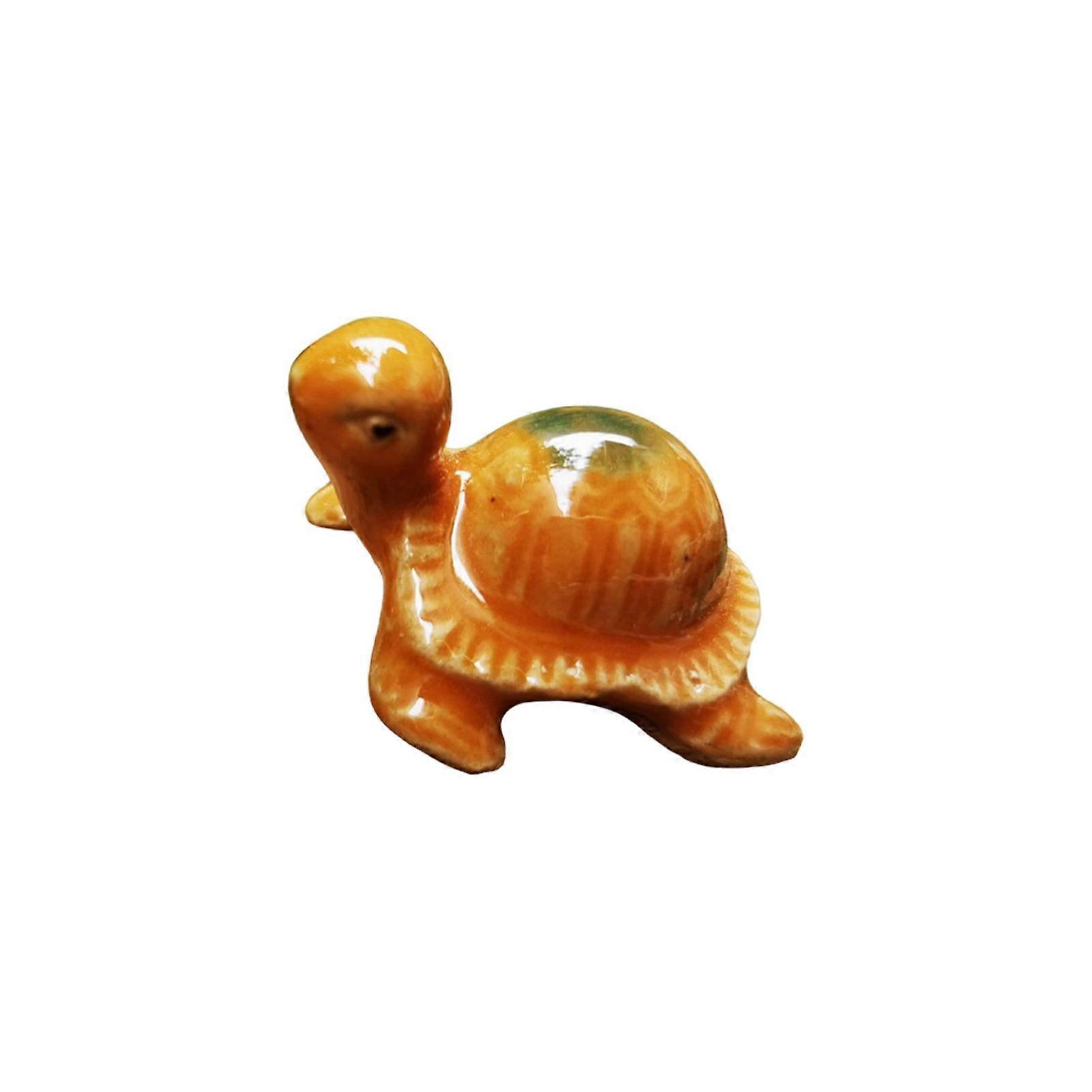 Turtle Ornament Mini Feng Shui Money Tortoise Figurine Ceramic Turtle Statue for Bonsai Fish Tank Decoration Jikaix