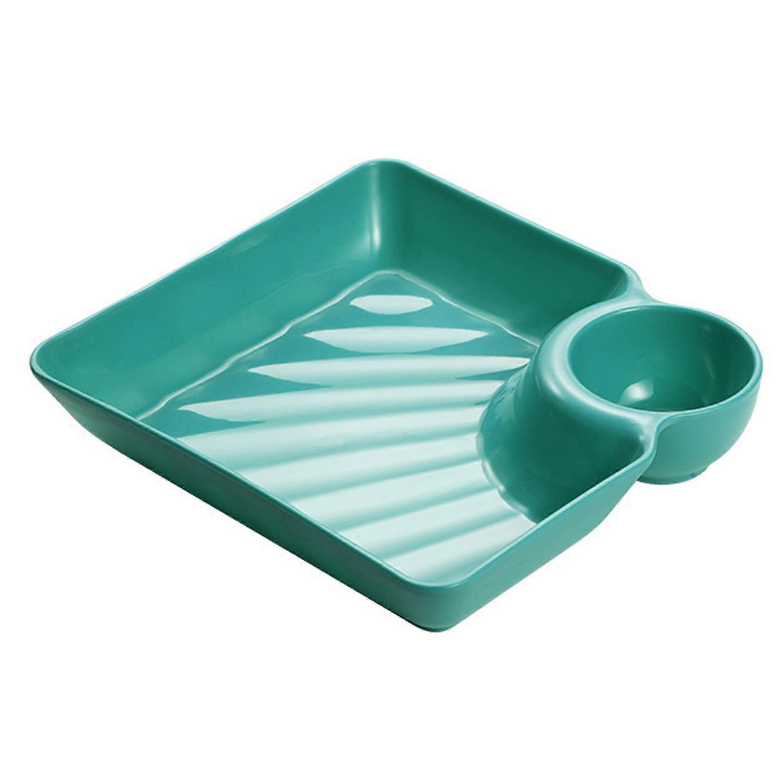 Dumpling Plate Non-slip Stackable Plastic Dipping Saucer Sushi Dish for Restaurant