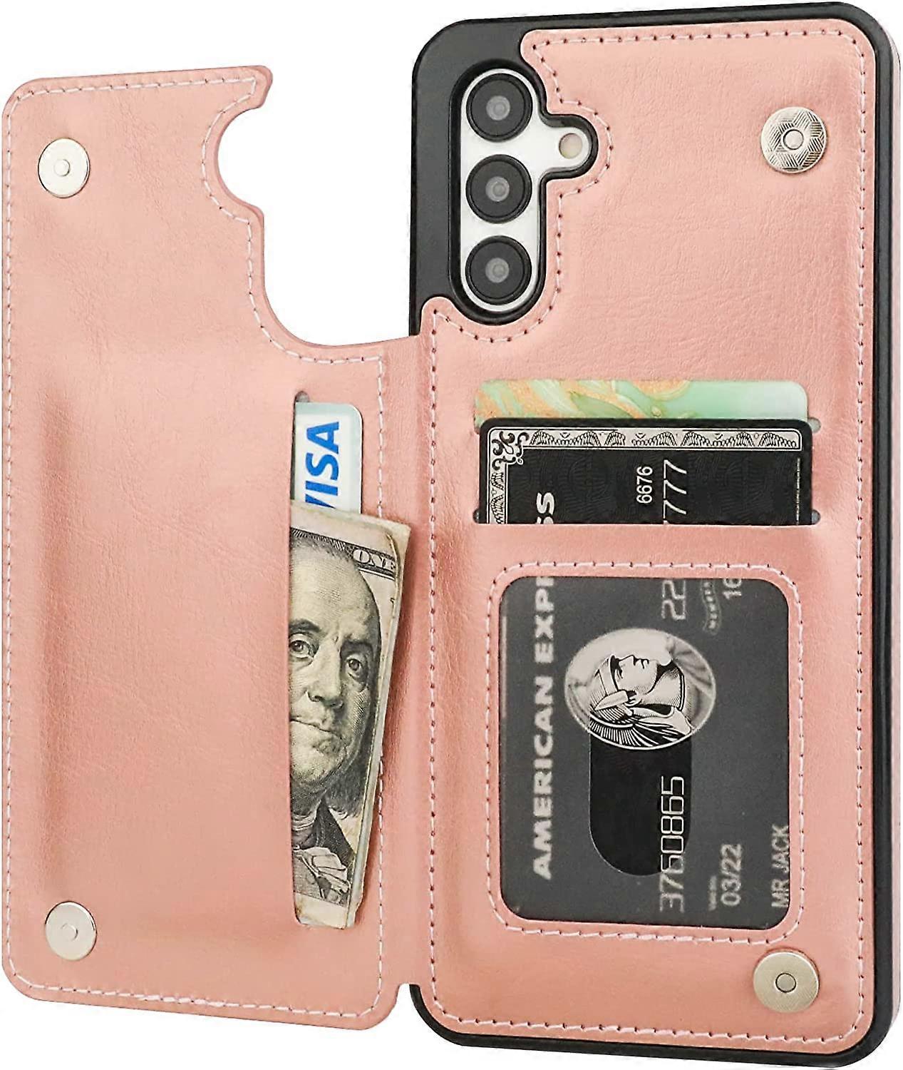 Compatible with Samsung Galaxy A13 Wallet Case with Card Holder, PU Leather Kickstand Card Slots Case, Double Magnetic Clasp and Durable Shockproof Co
