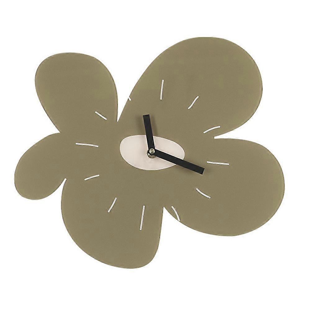 Acrylic Wall Clock Hanging Clock Flower-shaped Wall Clock for Home No Battery