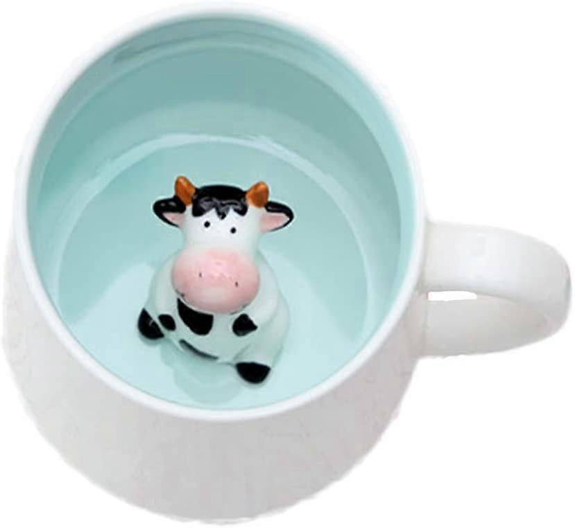 Kaffemugg tecknad djur keramisk kopp jul födelsedagspresent barn pojkar flickor ko