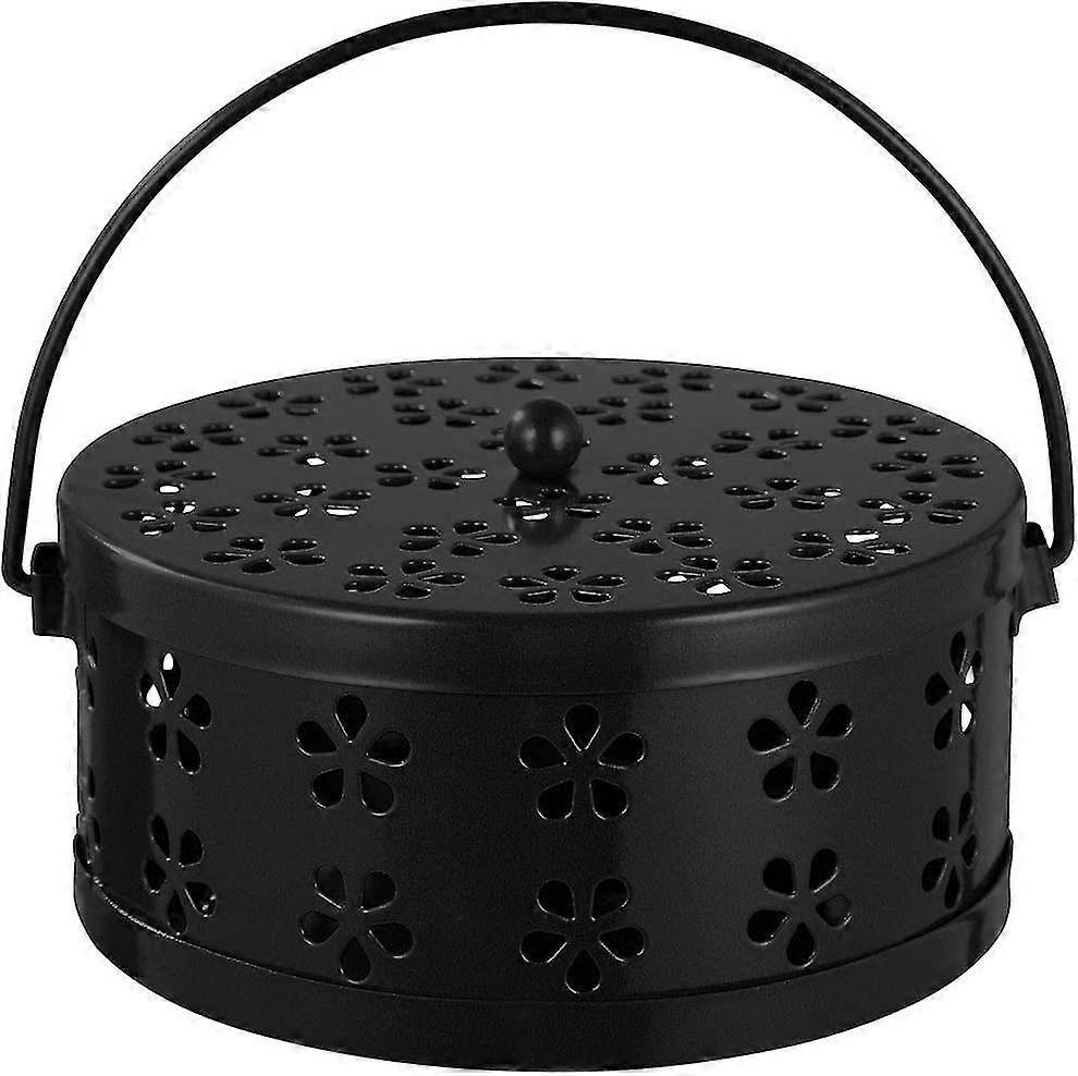 Coil Holder Retro Portable Incense Burner (black)