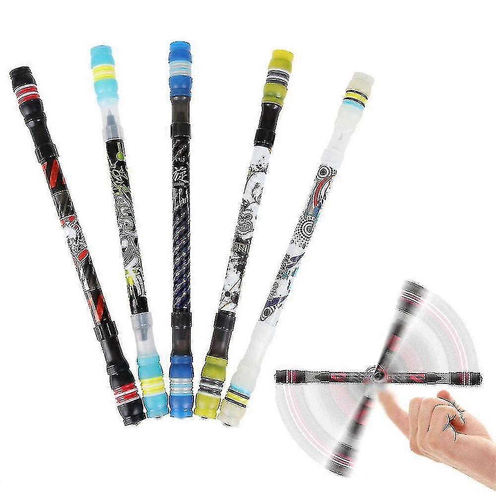 5PCS مضحك الدورية القلم الغزل الألعاب القلم للأطفال الطلاب كتابة لعبة الأقلام