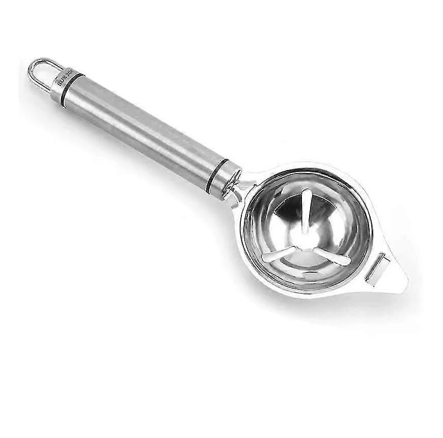 Egg Separator, Stainless Steel Yolk & Egg White Filter, Long Handle Egg Separator Spoon, Kitchen Baking Tools(2pcs, Silver)