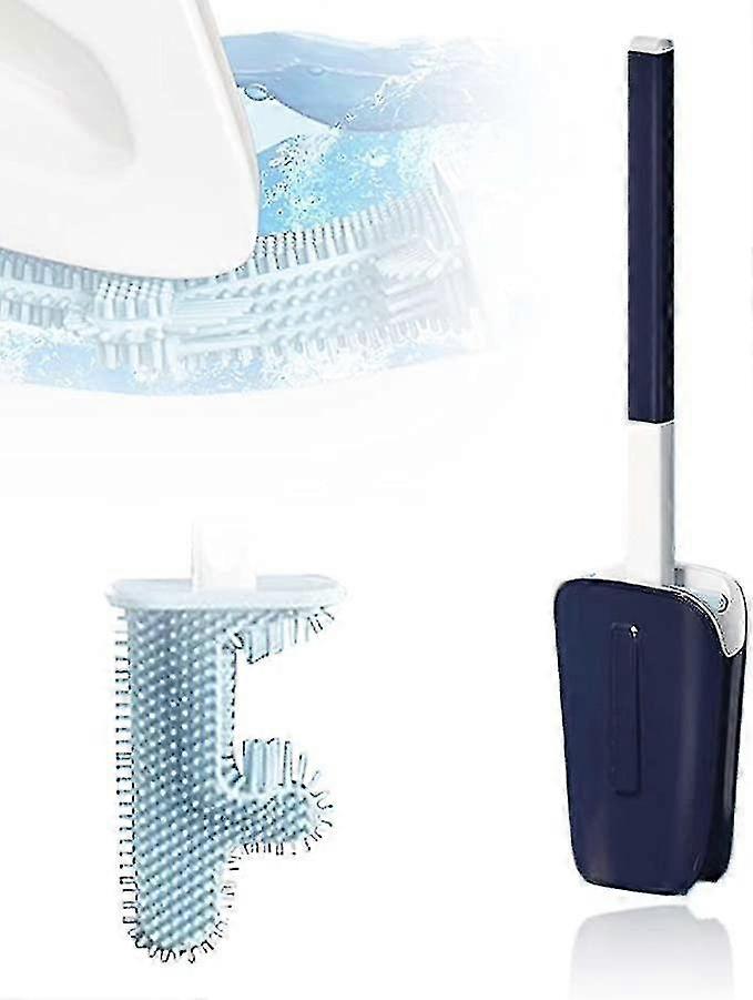 Ei kuollutta kulmaa silikoni-WC-harja ja pidikesarja joustavat wc-harjat kylpyhuoneen wc-kulhon puhdistusharjalle