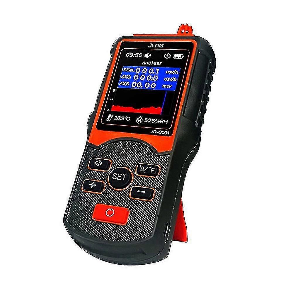 Jd-3001 Radiation Dosimeter Geiger Counter Nuclear Electromagnetic Radiation Detector Meter Temperature And Humidity Measurement