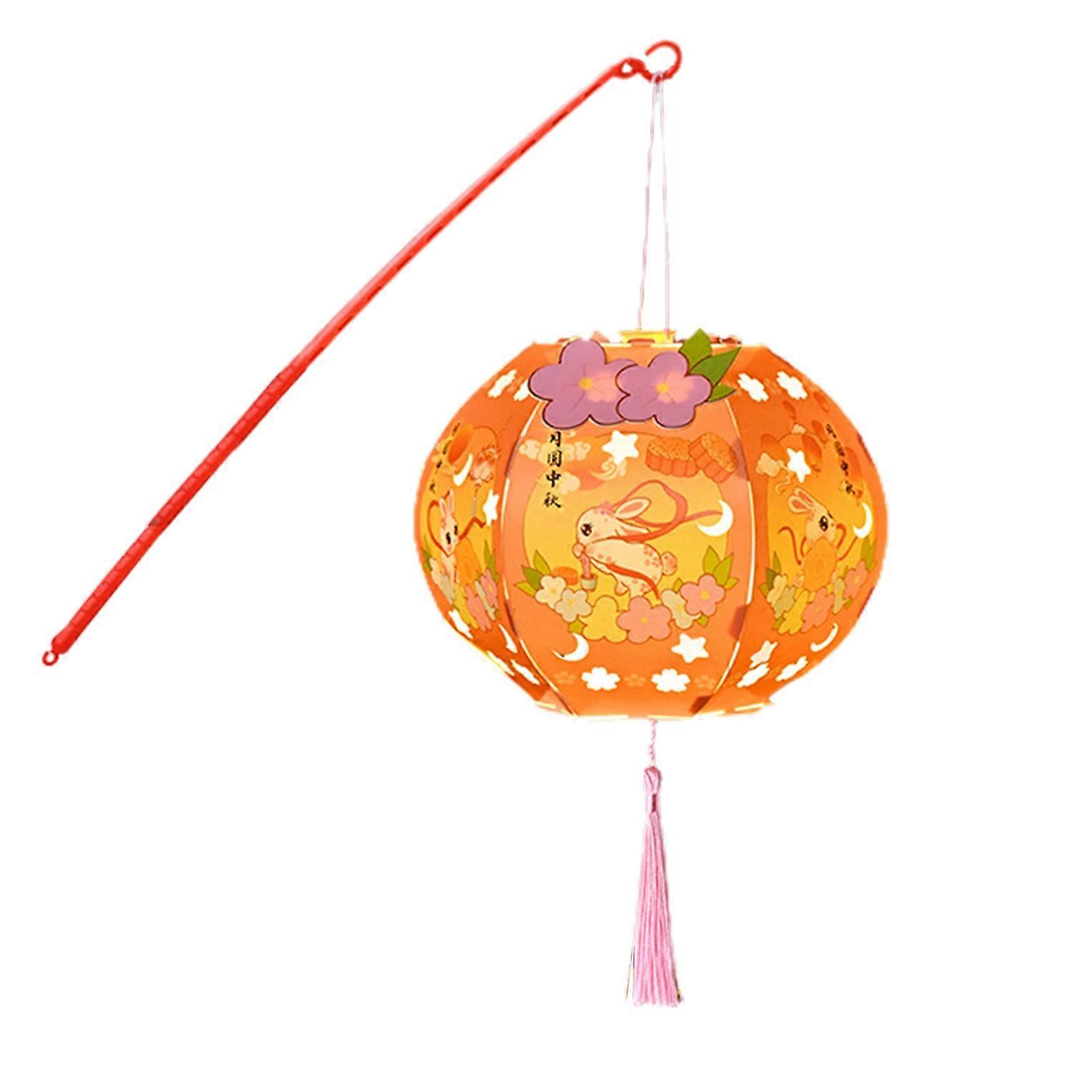 Chinese Style DIY Lantern Kit Handmade LED Lantern Glowing Paper Craft Festival Hanging Royal Lamp