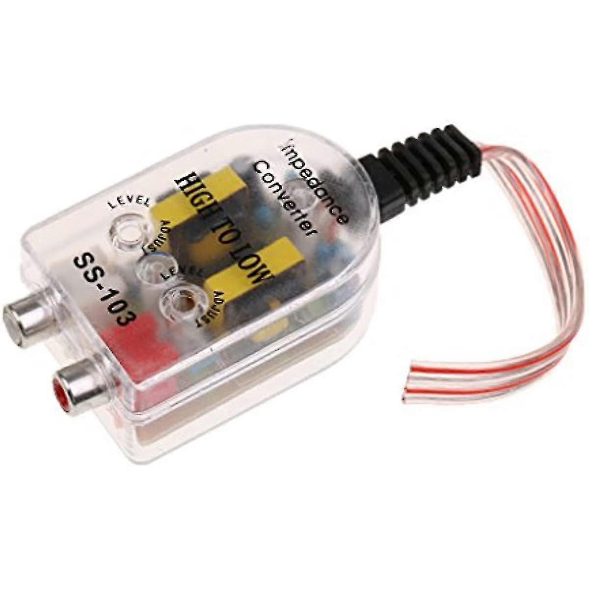 Almencla Audio Speaker High Level To Rca Low Level Line Out Impedance Converter