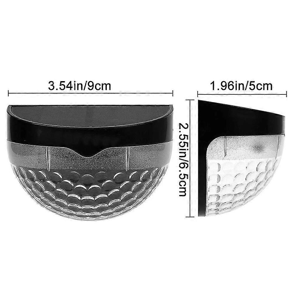 Solar Fence Post Lights Wall Mount Decorative Deck Lighting, 4 Packs