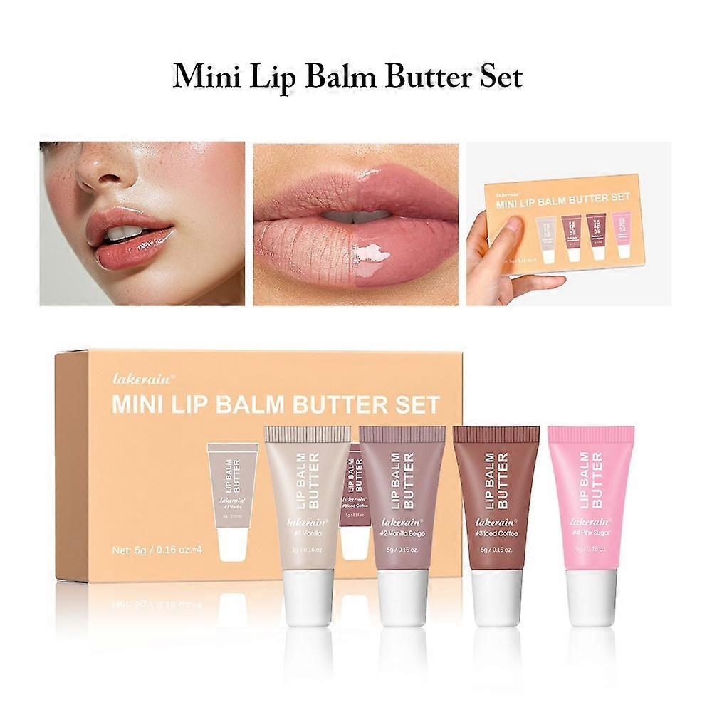 Moisturizing Mini Lip Butter Balm Set, Deep Conditioning Lip Mask and Lip Balm for Instant Moisture Shine and Hydration, Tinted Lip Balm