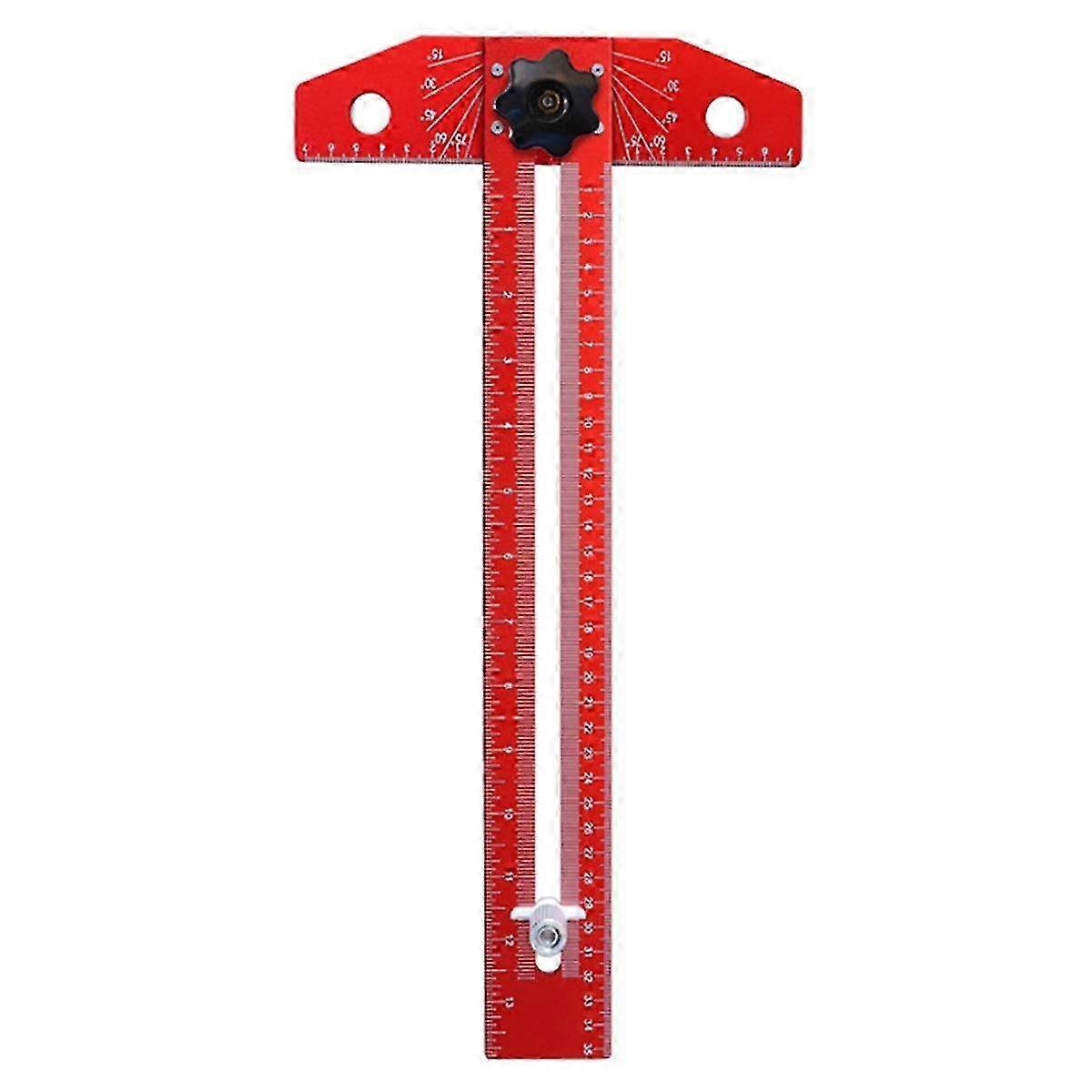Woodworking Angle Ruler Multi-functional T-type Marking Ruler Drawing Line Marking Ruler Parallel M