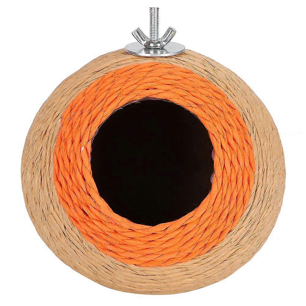 HandMade Woven Bird Nests Coconut Shell Hatching Nesting Cage Cave for Parrots Hamster