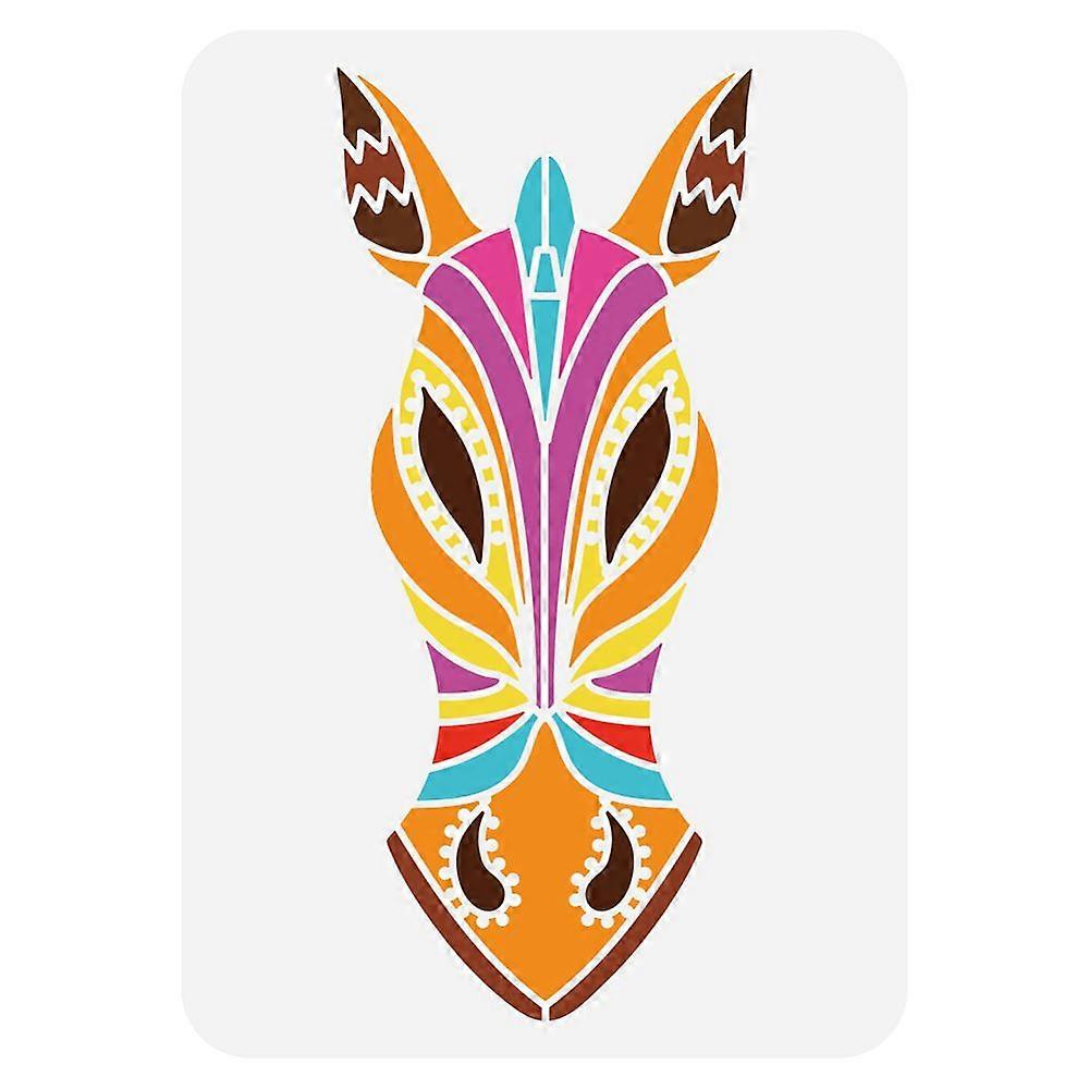 Plastic Drawing Painting Stencils Templates for Painting on Scrapbook Fabric Tiles Floor Furniture Wood Rectangle Zebra 29.7x21cm