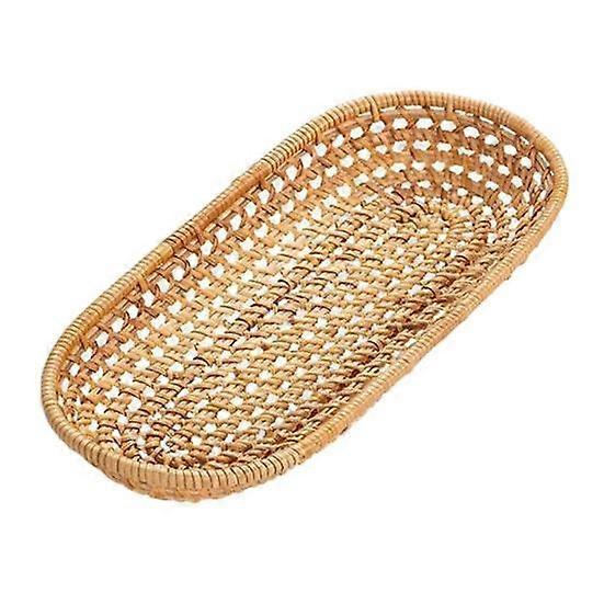 Rattan Woven Rectangular Storage Basket Box Container Holder Sundries Organizer