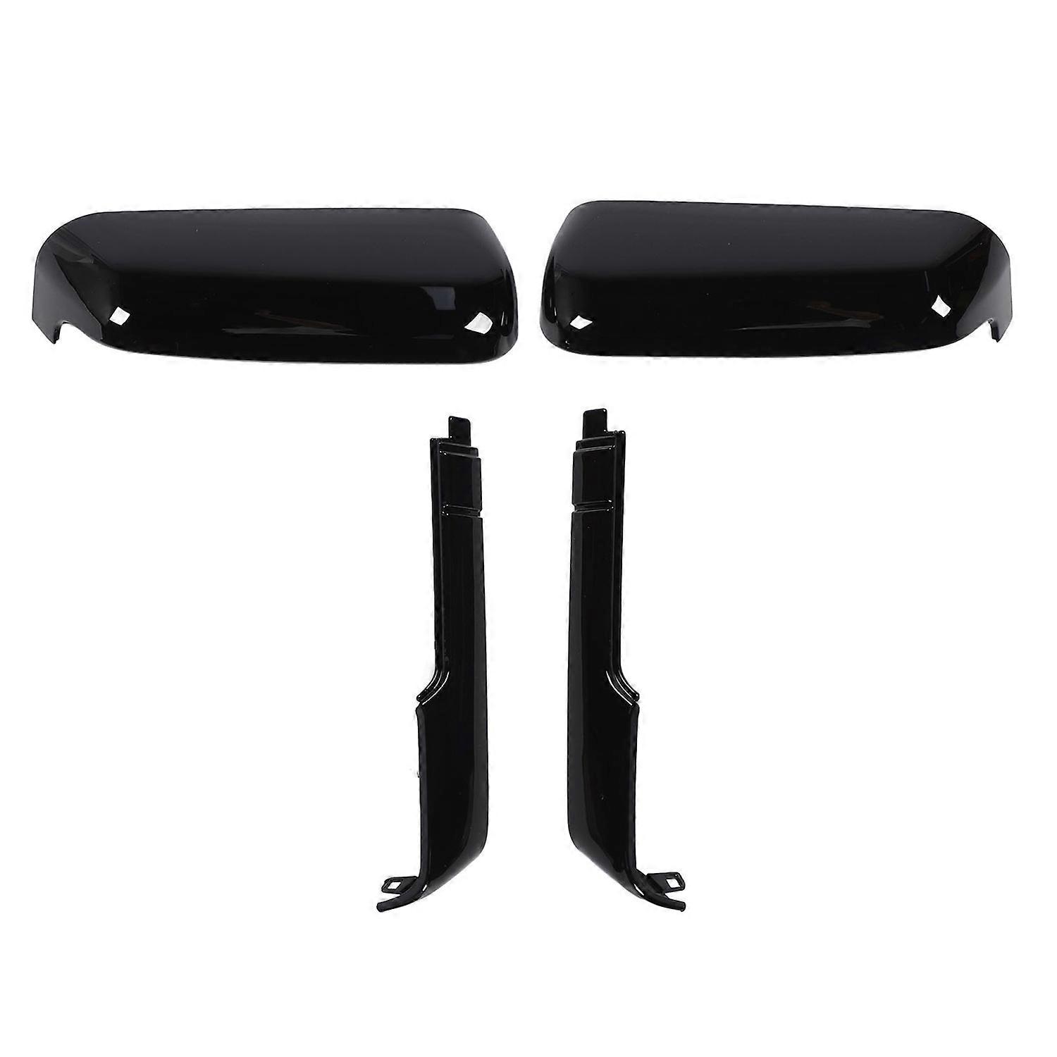 1 Pair Tow Mirror Caps 84468910 Gloss Black Scratch Resistant Top and Side Clip On Door Mirror Housi