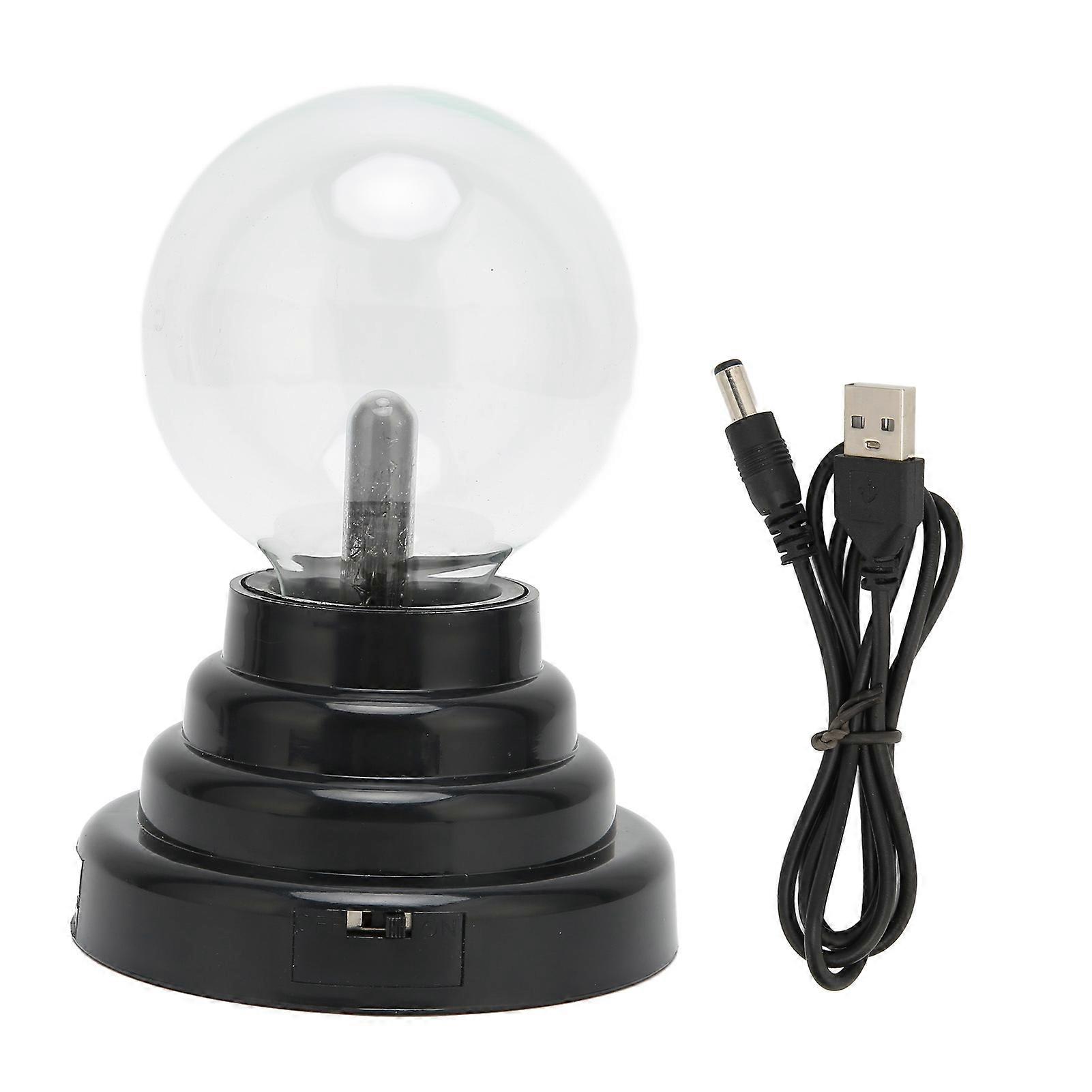 Plasma Light Ball Lamp - Touch Sensitive, Static Neutralization, USB/Battery Powered, 3 Inch