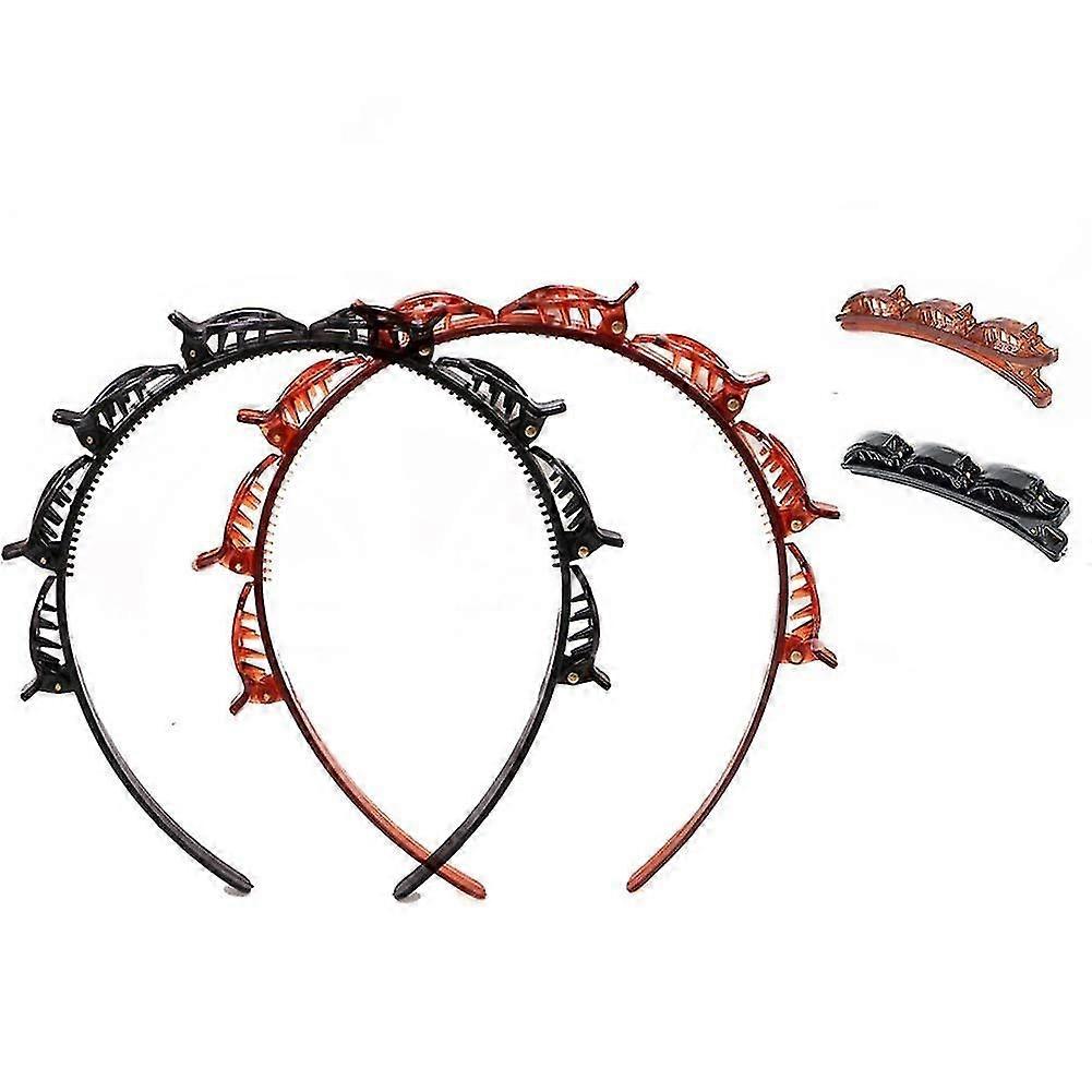 Headband With Clips Attached, Double Bangs Hairstyle Hairpin