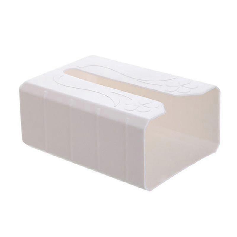 Self Adhesive Tissue Box Napkin Holder Wall Mounted Garbage Bag Dispenser Rack
