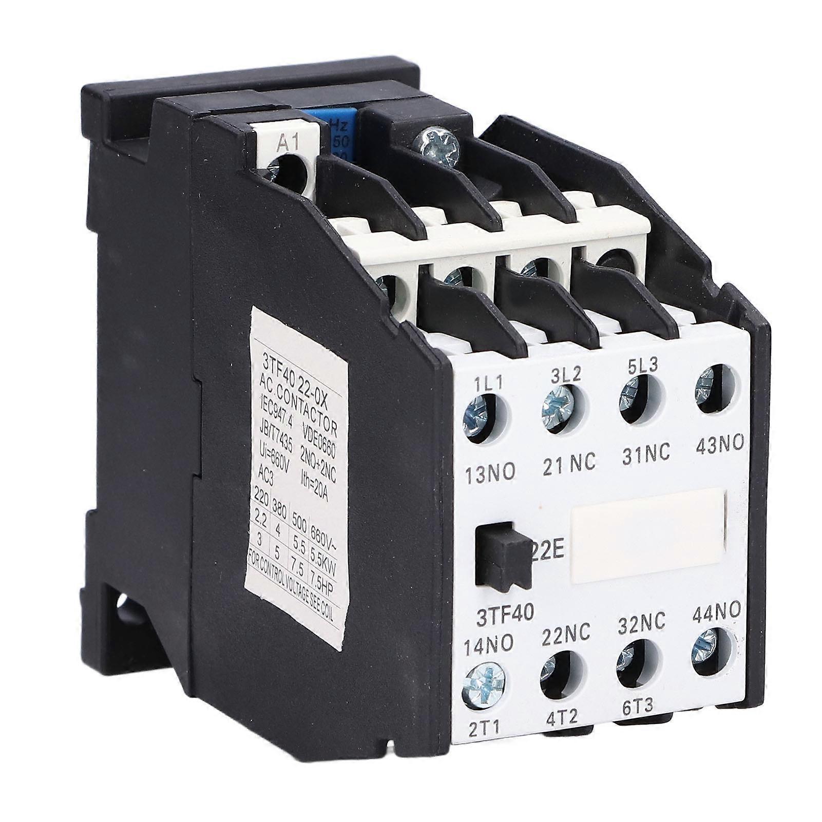 AC Contactor Controller  50Hz 9A 2NO+2NC DIN Rail Accessory for Automatic Control