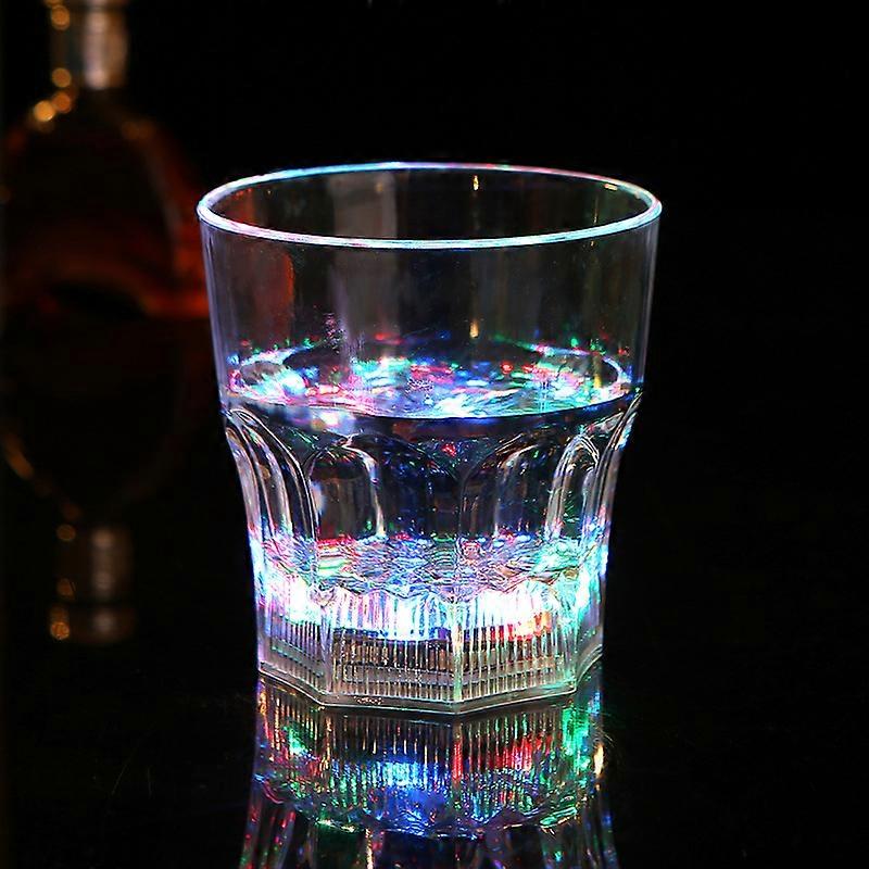 LED Ottekantet Vinglas, Ideel til Fest & Underholdning