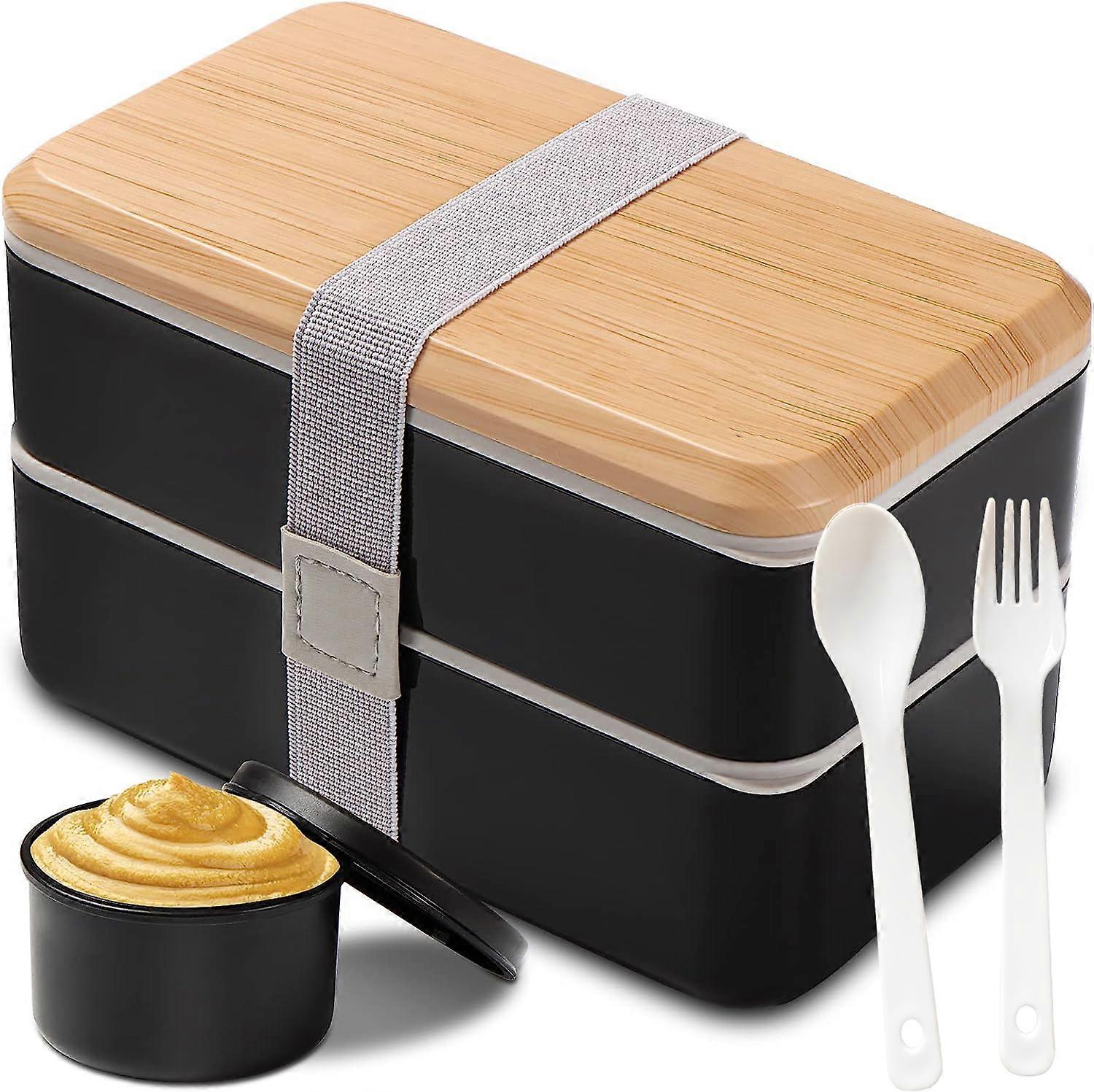 Bento Box Lunch Container, Compartments, Leakproof, Microwave/Dishwasher Safe