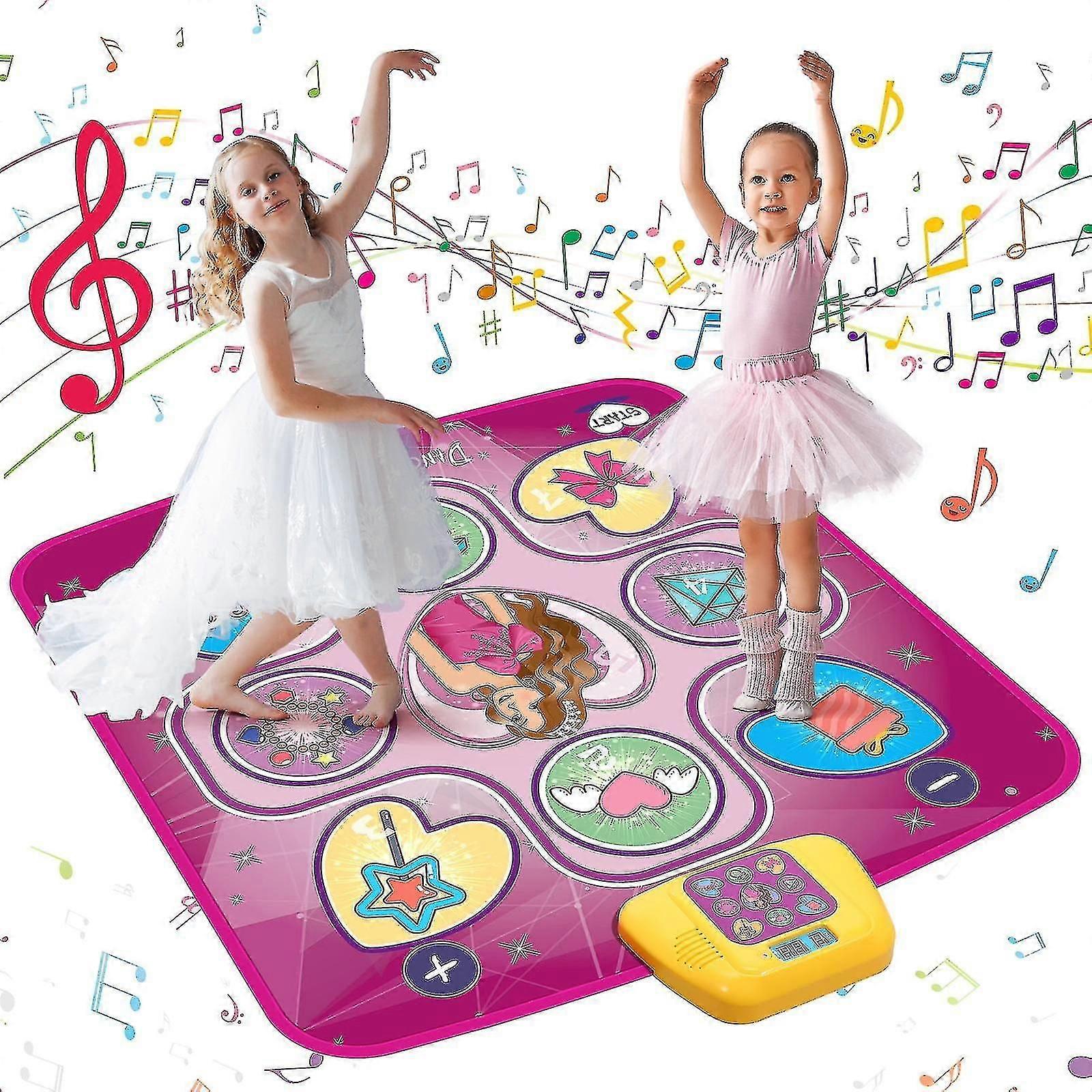 Dance Mat Gift For 3-12 Year Old Girls Boys Electronic Dance Pad Game Toy For Kids Age 4 5 6 7 8 9 10+, Create Songs, Built-in Music, 5 Game Modes, Ch