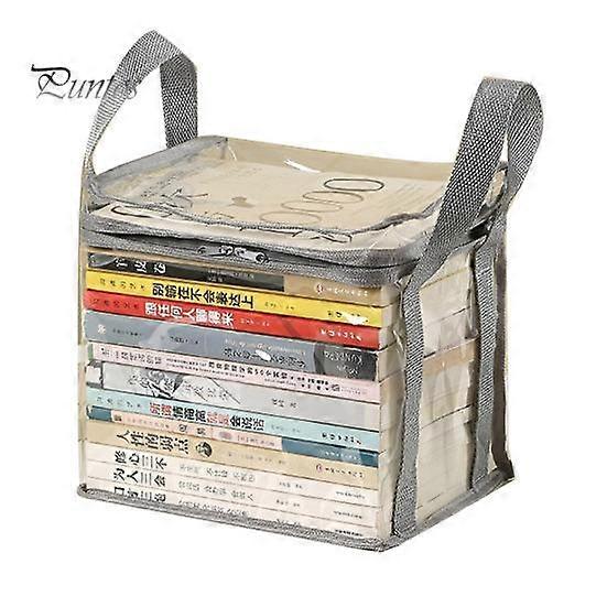 Multifunctional Storage Box Foldable Book Box with Handle Zipper Closure Waterproof Toy Box Transparent Storage Case