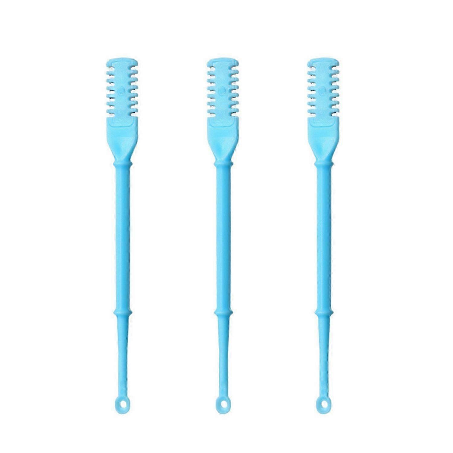 3/12 stuks 2-in-1 trimmer 360 graden draaibare dubbelzijdige messen 3 stuks oceaanblauw