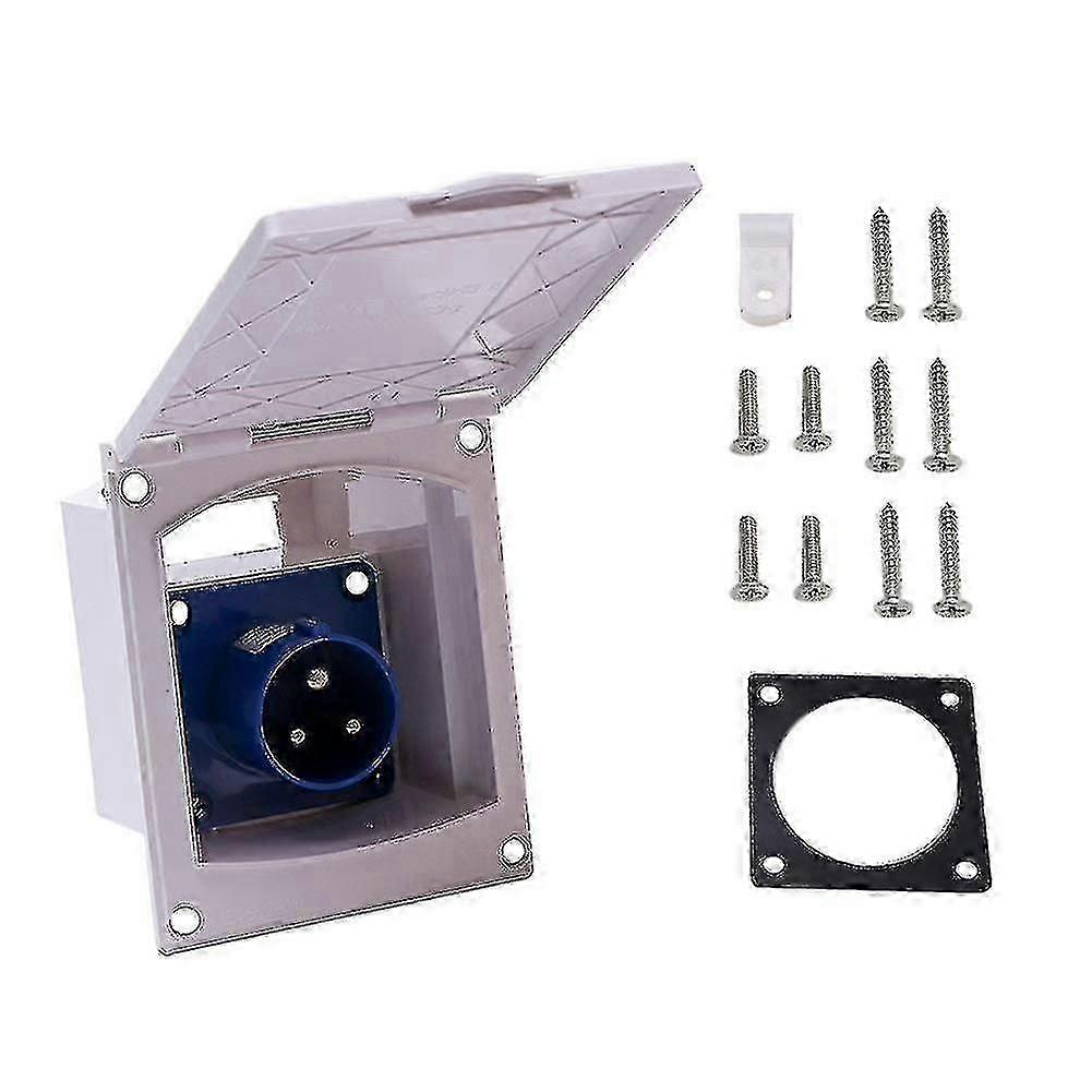16a Plug Mains Hook Up Flush Caravan Motorhome Camper Inlet Socket Accessories