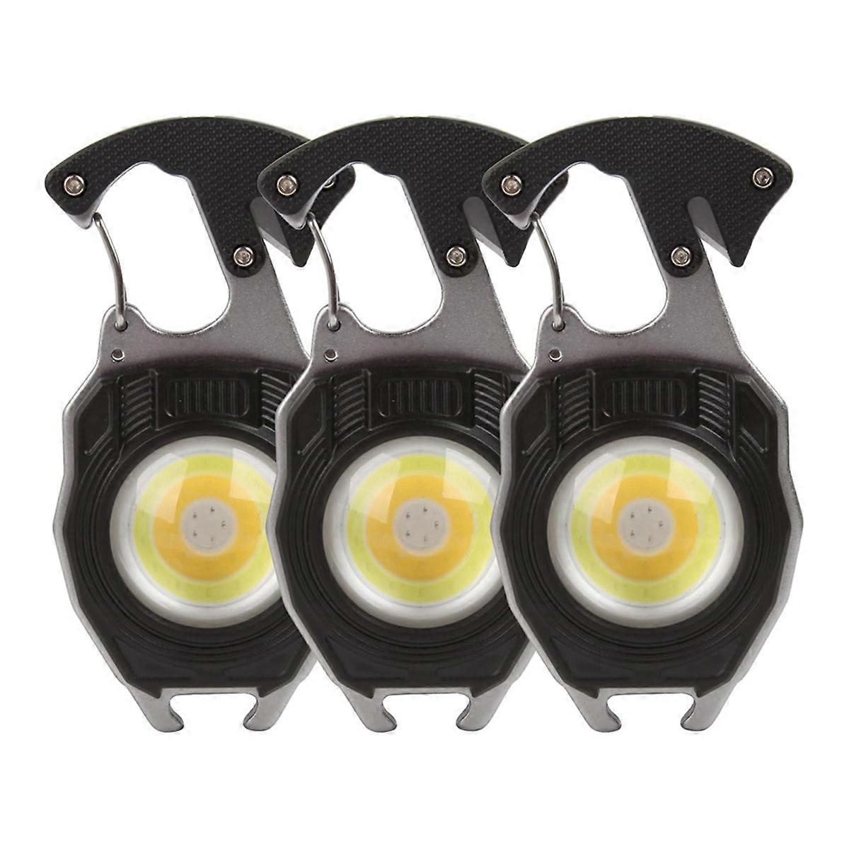 Mini Flashlight 3 Pack, Rechargeable Keychain Flashlight, Flashlight Keychain Light, Portable Pocket Flashlight