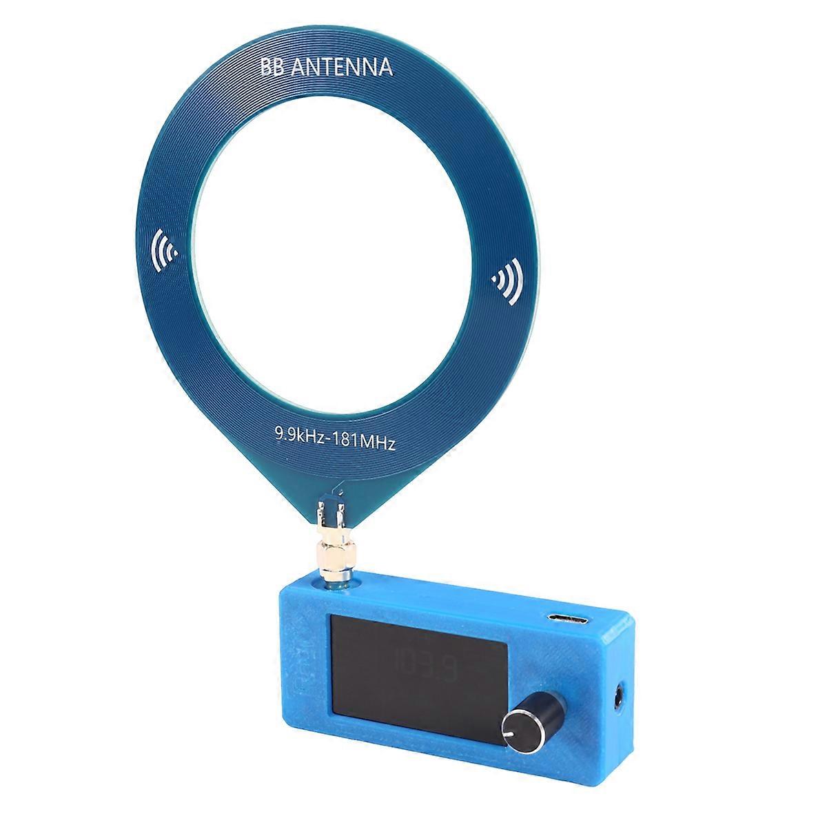 SI4732 Radio SMA Interface 0.5-108mhz Full Band AM FM LSB USB Radio with Loop Antenna 1.9-Inch IPS