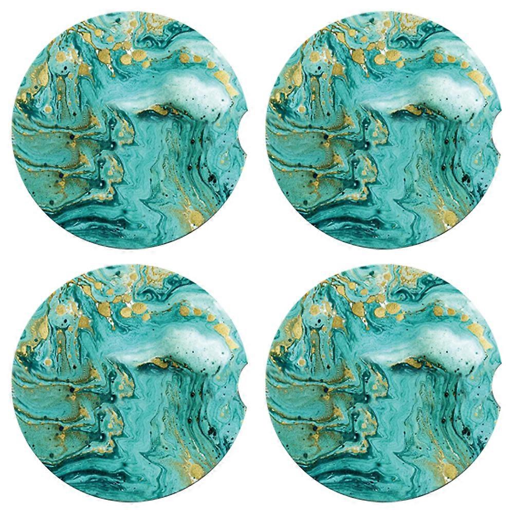 Porta-copos de mármore, absorvente, glitter