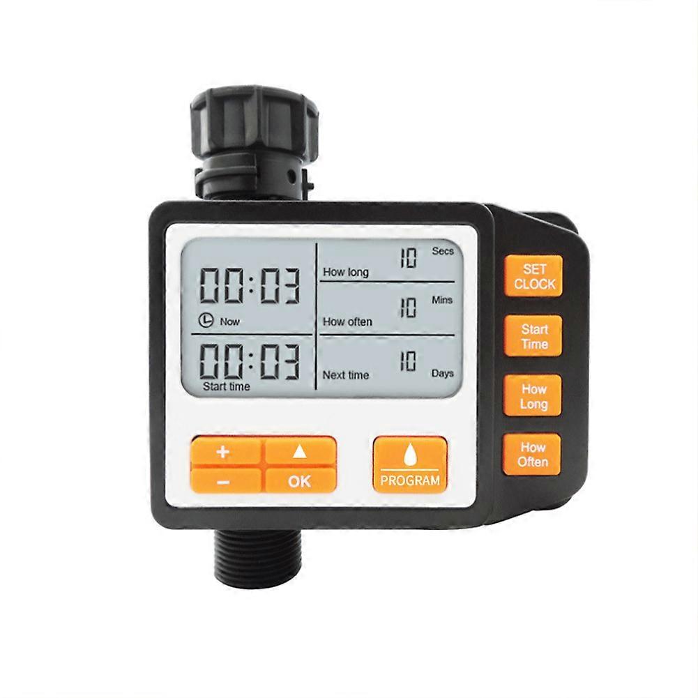 Watering Programmer Irrigation Timer IPX5 Waterproof Automatic Manual Sprinkler with Large LCD Screen Easy Installation