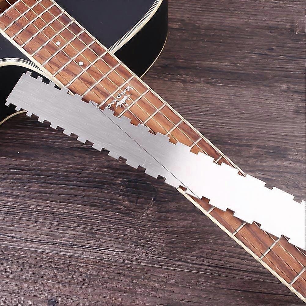 吉他琴颈尺，制琴师防锈不锈钢琴弦行程测量工具，用于低音音乐硬件配件附件
