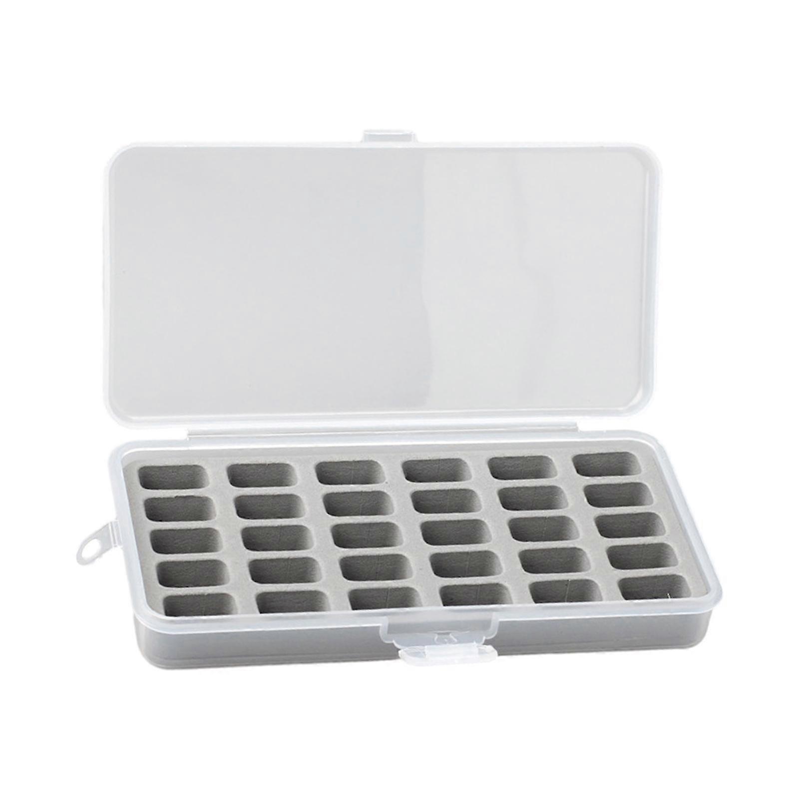 30 Grids Bobbin Storage Box Bobbin Spool Holder Protective for Sewing Machine