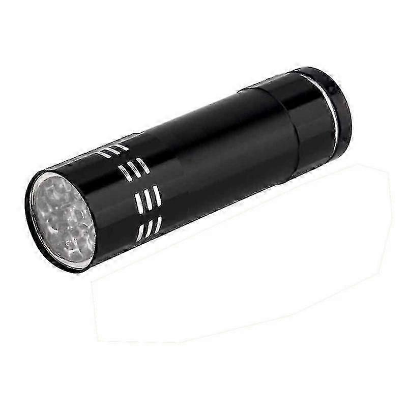 Mini Aluminum Multifunction UV Ultra Violet 9 LED Flashlight Torch Light Lamp